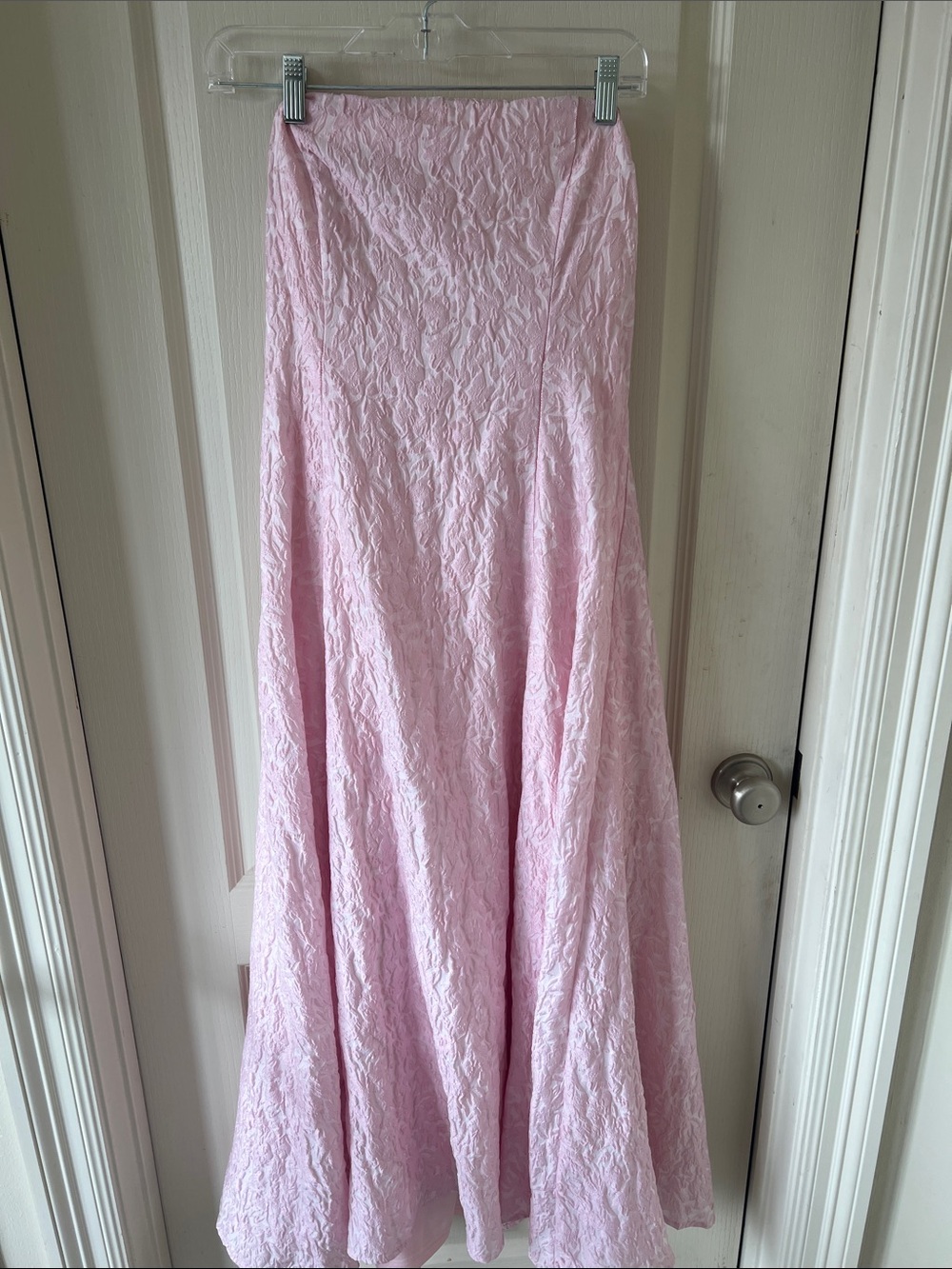 Light Pink Textured Strapless dress NWT